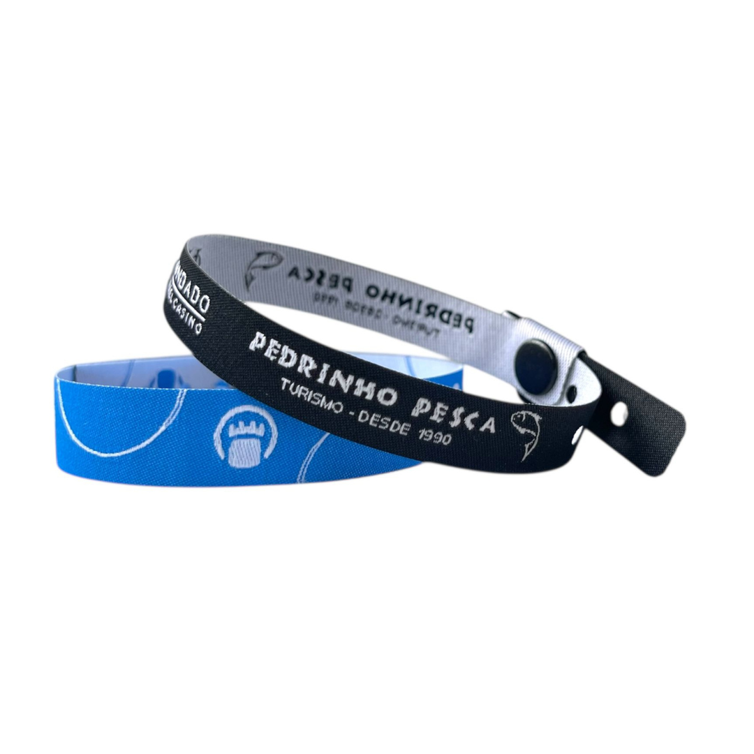 Pulseira Tecido Bordada 11mm